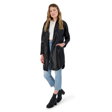 Load image into Gallery viewer, NO MO' FAUX-MO VEGAN LEATHER ANORAK BLACK