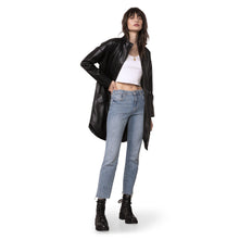 Load image into Gallery viewer, NO MO' FAUX-MO VEGAN LEATHER ANORAK BLACK