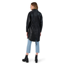 Load image into Gallery viewer, NO MO' FAUX-MO VEGAN LEATHER ANORAK BLACK