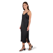 Load image into Gallery viewer, SUNSET SLIP MIDI DRESS BLACK