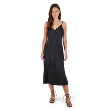 Load image into Gallery viewer, SUNSET SLIP MIDI DRESS BLACK