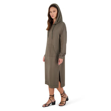 Load image into Gallery viewer, ALL GOOD IN THE HOOD DRESS OLIVE
